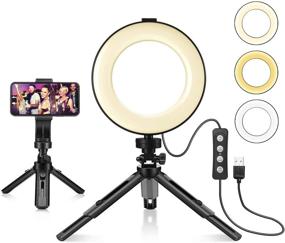 img 4 attached to 📸 Foxin веб-камера Ring Light с подставкой - Освещение для видеоконференций, зум-встреч, видео на YouTube и фотографии