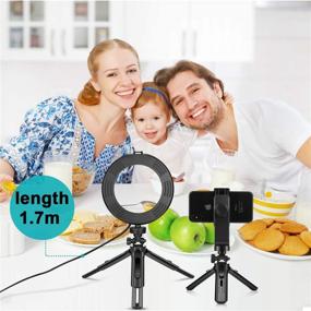 img 1 attached to 📸 Foxin веб-камера Ring Light с подставкой - Освещение для видеоконференций, зум-встреч, видео на YouTube и фотографии