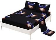 full size sport bedding sheet sets for boys, girls, and teens - sdiii 4pc basketball sheet sets with flat fitted sheet (full, new basketball) logo