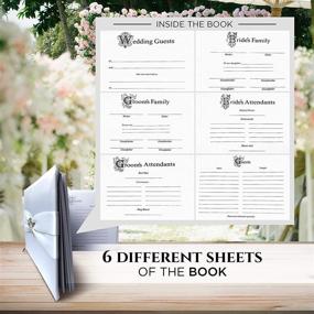 img 1 attached to 🦋 Exquisite Butterfly Rhinestone Wedding Guest Book Set with White Satin Cover – Elegant Lined Pages for Sign-in – Classic Touch Guestbook for Weddings