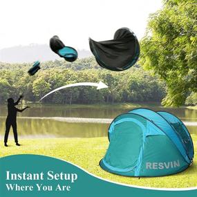 img 2 attached to 🏖️ 3-5 Person Pop Up Beach Tent - Portable Camping Accessory with Waterproof Double Layer, Automatic Instant Setup, Sun UV Protection, and Family Outdoor Camping Canopy - 9.2X6.56 Ft