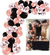 🎈 148pcs rose gold balloon arch & garland kit: perfect party supplies for graduations, retirement, girl birthday, wedding, bridal shower – includes rose gold confetti balloons, decorating strip logo