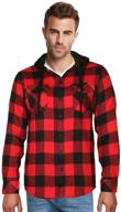 👑 crowns lightweight flannel shirt: red charcoal l - premium men's clothing and shirts logo