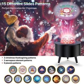 img 2 attached to 🎄 Captivating Christmas Galaxy Projector Lights with Festive Space Planets Patterns - Ideal for Indoor Parties and Bedroom Ambiance (Black)