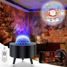 img 4 attached to 🎄 Captivating Christmas Galaxy Projector Lights with Festive Space Planets Patterns - Ideal for Indoor Parties and Bedroom Ambiance (Black)