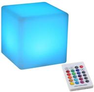 🌟 yesie 4-inch cordless baby night light: rechargeable led cube lamp in 16 rgb colors - perfect kid's gift! логотип