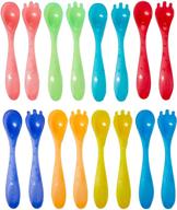 🍴 nuby 16-piece washable or disposable toddler feeding fork and spoon set logo