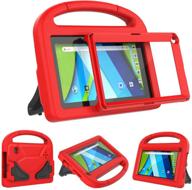 🔴 avawo kids case for rca voyager 7 tablet - shockproof red case for 7 inch rca voyager i/ii/iii/pro android tablet with built-in screen protector and lightweight stand capabilities logo