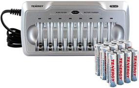 img 4 attached to Tenergy TN145 Smart Charger with 8xAA &amp; 8xAAA Premium Batteries Combo - 8-Bay NiMH/NiCd Charger
