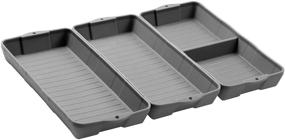 img 4 attached to 3-Piece Gray Nonstick Bakeware Set with ZIP STANDING Cake Silicone Sheet Pan, Baking Pan Dividers - Oven and Air Fryer Safe, Easy to Clean and Ideal for Simplifying Cooking