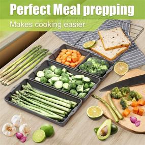 img 3 attached to 3-Piece Gray Nonstick Bakeware Set with ZIP STANDING Cake Silicone Sheet Pan, Baking Pan Dividers - Oven and Air Fryer Safe, Easy to Clean and Ideal for Simplifying Cooking