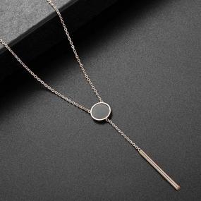 img 1 attached to 💫 Stylish and Elegant Taoqiao Gold Plated Layered Necklace: Dainty Choker with Smile Pendant for Women and Girls, Made of Stainless Steel