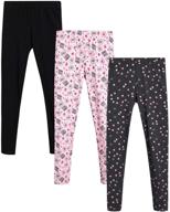 🩳 comfortable and versatile: star ride girls' leggings 3-pack for yoga, stretching, and everyday wear logo