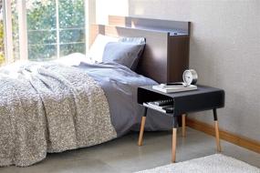 img 3 attached to 🌑 YAMAZAKI Home 4230 Plain Side Table: Stylish Black Design with Storage Shelf