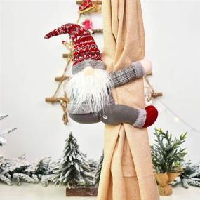 img 3 attached to 🎅 KINNJAS Handmade Christmas Tree Topper Gnome - Funny Xmas Decoration, Unique Gnome Topper, Doubles as Curtain Tie - Enhance Your Holiday Décor