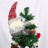 🎅 kinnjas handmade christmas tree topper gnome - funny xmas decoration, unique gnome topper, doubles as curtain tie - enhance your holiday décor logo