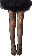 luckelf girls fishnet tights: sparkling rhinestone hollow out pantyhose in 12 vibrant colors logo