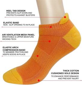 img 3 attached to 🧦 KONY Women's Cotton Cushion Running Athletic Low Cut Ankle Tab Socks - Size 6-9, All Season Gift