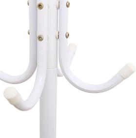 img 1 attached to 🧥 Metal Coat Rack with 12 Hooks - Standing Coat Tree for Handbags, Hats, Umbrellas, Clothes - Home Decor in White