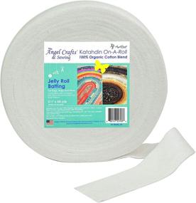 img 4 attached to 🧵 Organic Cotton Jelly Roll Fabric Strips by Angel Crafts and Sewing - Quilting Rugs and Bags, Quilt Batting Precuts - 2.5 Inches x 50 Yards, Perfect for Quilts