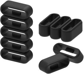 img 2 attached to 💍 11-Pack Black Silicone Replacement Fastener Rings for Garmin Vivosport Band Keeper: Secure Your Garmin vívosport Smart Activity Tracker