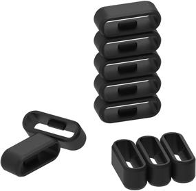 img 1 attached to 💍 11-Pack Black Silicone Replacement Fastener Rings for Garmin Vivosport Band Keeper: Secure Your Garmin vívosport Smart Activity Tracker