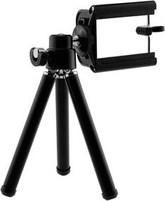 img 1 attached to 📷 Universal Adjustable Tripod Kit with Phone Holder, Velvet Phone Bag, Microfiber Cleaning Cloth - Compatible with iPhone, Samsung, and Most Phone Models