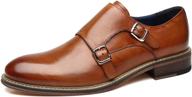 milano leather double comfortable business men's shoes logo