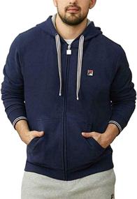 img 1 attached to Fila Mens Full Hoodie Navy Men's Clothing