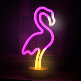 img 3 attached to 🦩 eyeJOY Neon Signs Flamingo Light: Stylish Table and Wall Decor with LED Neon Lights - USB and Battery Powered Pink Night Light ideal for Bedroom, Birthday, Wedding, Party Gifts, Girls and Kids Room Decoration