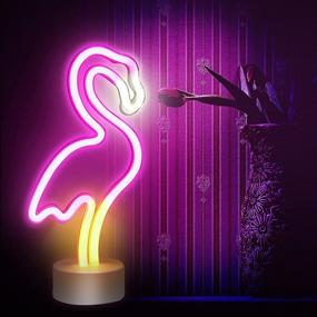 img 2 attached to 🦩 eyeJOY Neon Signs Flamingo Light: Stylish Table and Wall Decor with LED Neon Lights - USB and Battery Powered Pink Night Light ideal for Bedroom, Birthday, Wedding, Party Gifts, Girls and Kids Room Decoration