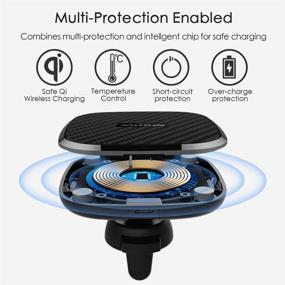 img 2 attached to 📱 Wireless Car Charger Phone Holder: 10W Qi Fast Charging, Magnetic Air Vent Mount [360 Rotation]. Compatible with iPhone 11/11 Pro Max/Xs Max/XR/X, Samsung Galaxy S10/S10E/Note10/S9/S9+/S8 and More