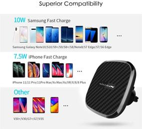 img 3 attached to 📱 Wireless Car Charger Phone Holder: 10W Qi Fast Charging, Magnetic Air Vent Mount [360 Rotation]. Compatible with iPhone 11/11 Pro Max/Xs Max/XR/X, Samsung Galaxy S10/S10E/Note10/S9/S9+/S8 and More