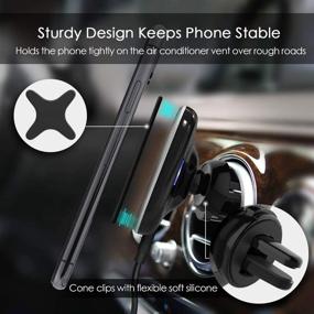 img 1 attached to 📱 Wireless Car Charger Phone Holder: 10W Qi Fast Charging, Magnetic Air Vent Mount [360 Rotation]. Compatible with iPhone 11/11 Pro Max/Xs Max/XR/X, Samsung Galaxy S10/S10E/Note10/S9/S9+/S8 and More