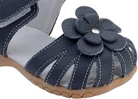 img 2 attached to Femizee Princess Sandals: Stylish Genuine Leather Girls' School Uniform Footwear