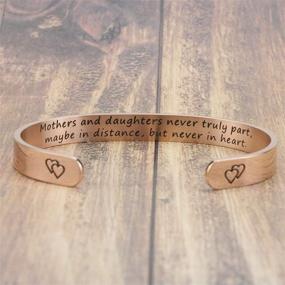 img 3 attached to 🌟 Motivational Jewelry for Women: 18K Rose Gold Monogrammed Mantra Cuff Bangle with Hidden Message, Stainless Steel Friendship Bracelet for Christmas, Birthday & Special Occasions