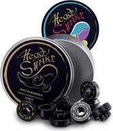 🏄 heady shake pro longboard bearings: integrated spacers and washers - ideal for longboards, skateboards, inline skates, and quads - frictionless surface - unmatched velocity - suitable for downhill, dancing, and freeride - 8-pack логотип