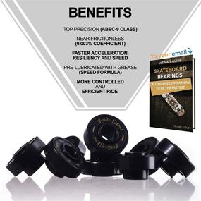 img 2 attached to 🏄 Heady Shake Pro Longboard Bearings: Integrated Spacers and Washers - Ideal for Longboards, Skateboards, Inline Skates, and Quads - Frictionless Surface - Unmatched Velocity - Suitable for Downhill, Dancing, and Freeride - 8-Pack