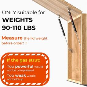 img 3 attached to 💪 Pamagoo 20 inch Gas Spring Struts Shocks: Heavy-Duty 100Lb Per Lift Support with L-Type Mounts for Toolbox, Storage Chests, TV Cabinets, and More!