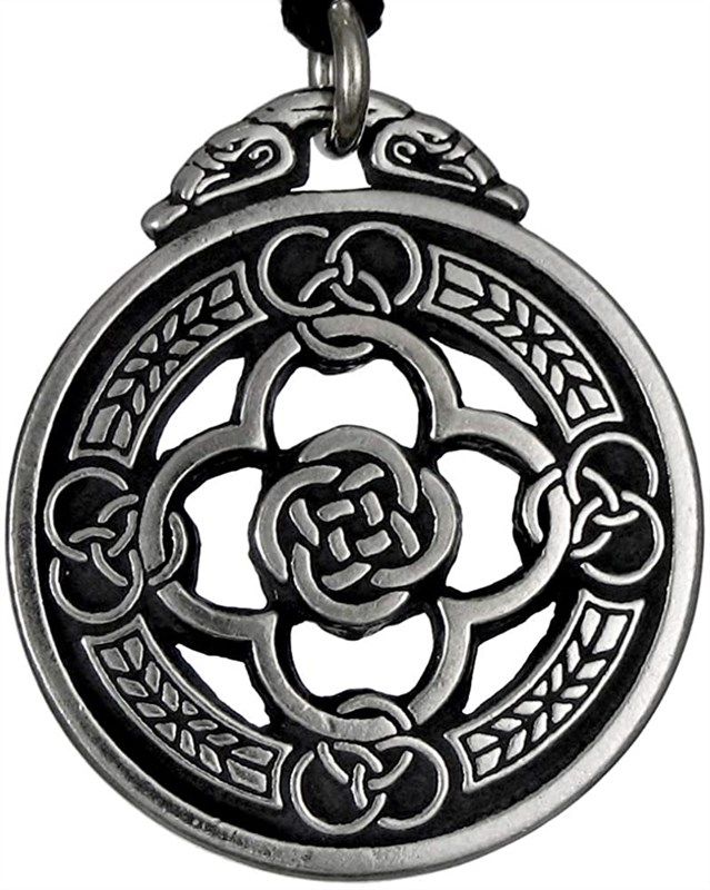 pewter celtic warrior quatrefoil pendant 로고