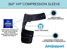 img 3 attached to 🩹 Sciatica & Nerve Pain Relief Sleeve with Hot & Ice Gel Pack - Hip, Thigh, Groin & Hamstring Support | AireSupport by Dr. Hammond