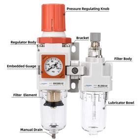 img 3 attached to 🔧 NANPU Compressed Regulator Lubricator Separator Filtration: Optimal Air Quality Control Solution