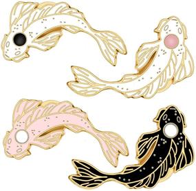 img 4 attached to 🐠 Fish Shaped Enamel Brooches Pins - Cute Cartoon Badge Pins for DIY Backpacks, Clothes, Bags, Jackets, Hats - Lovably Decorative Jewelry Accessories