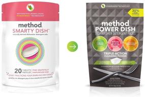 img 2 attached to 🍽️ Efficient Cleaning with Method Smarty Dish Dishwasher Tablets, Pink Grapefruit - 20 Count