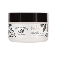 indulge in the luxurious pre de provence riche collection, coconut body butter logo