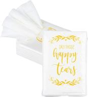 👰 juvale 60-count wedding facial tissue packs - bulk wedding party favors supplies for guests, dry those happy tears, 3-ply, 10 sheets each pack, travel tissue size logo