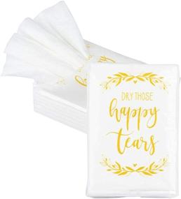 img 4 attached to 👰 Juvale 60-Count Wedding Facial Tissue Packs - Bulk Wedding Party Favors Supplies for Guests, Dry Those Happy Tears, 3-Ply, 10 Sheets Each Pack, Travel Tissue Size