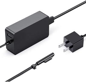 img 3 attached to 💡 65W Charger for Surface Pro - Compatible with Microsoft Surface Pro 3/4/5/6/7/X/Surface Laptop /2/3 Surface Go & Surface Book - Includes Wall Plug and Power Cord