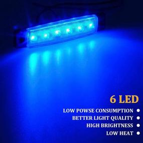 img 3 attached to 🚤 Enhance Your Marine Experience with PSEQT LED Boat Interior Lights: Marine Courtesy Light Strip for Deck, Transom, Cockpit, Navigation, Waterproof for Fishing Pontoon, Kayak, Yacht, Sailboat (Blue 10Pcs)