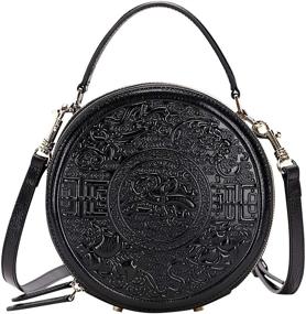 img 4 attached to 👜 PIJUSHI Crossbody Handbags: Red Women's Satchels with Wallets - Model 19089